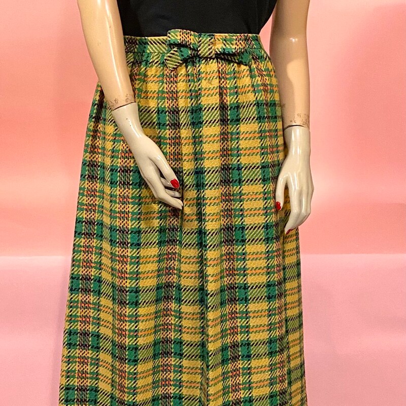 Graceful Plaid Maxi Skirt