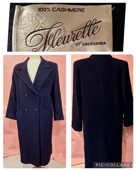 Vtg 1970’s Woman’s FLEURETTE 100% CASHMERE Coat in