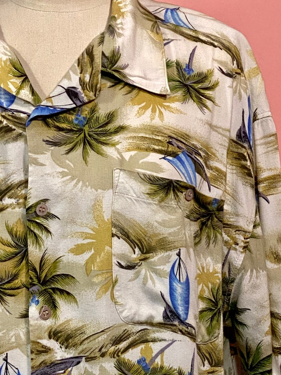 1980's Vintage Hawaiian Shirt-Size Medium-Men's o… - image 3