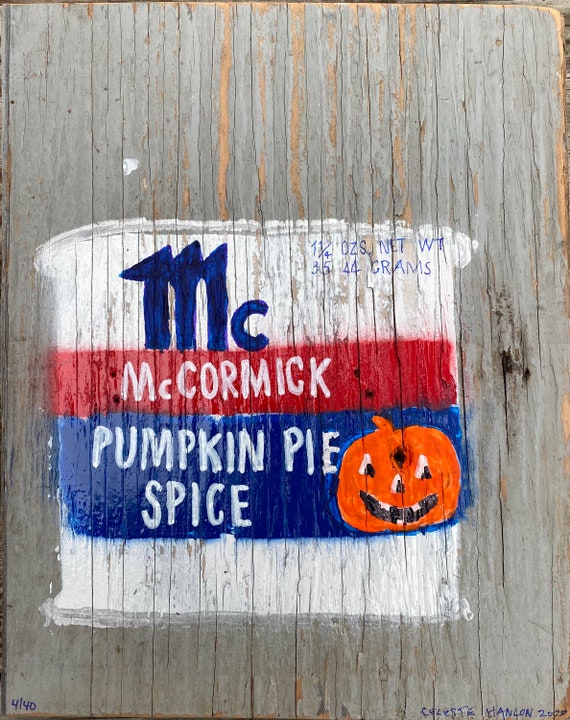 Vintage Image of McCORMICK PUMPKIN PIE Spice Tin Painting on | Etsy