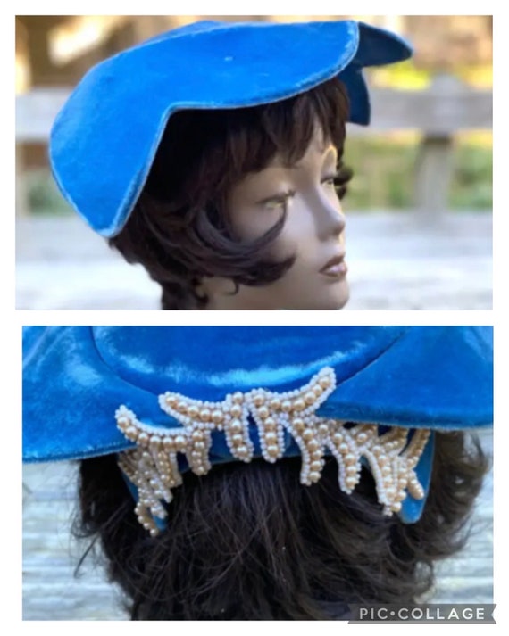 Vintage 1960s Sky Blue Velvet BREAKFAST at TIFFAN… - image 1