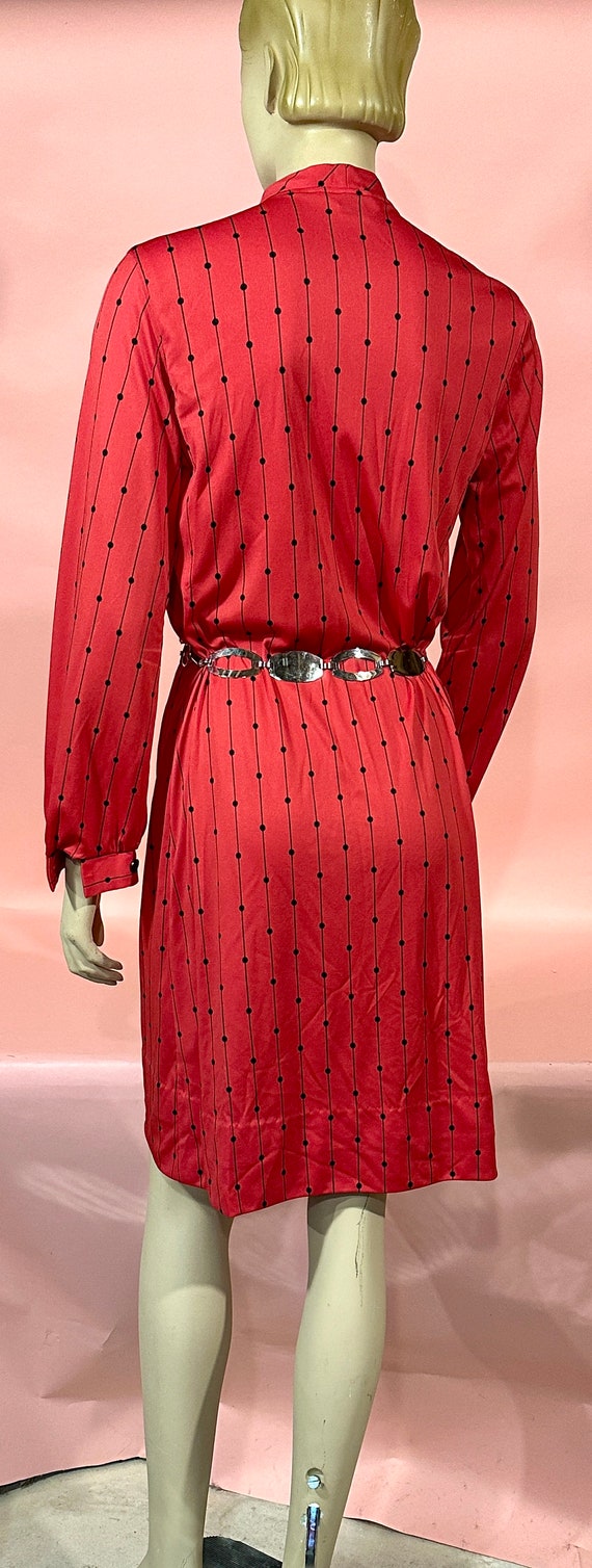 Vintage 1960’s LADY BLAIR Red Mini Shift Dress wi… - image 6