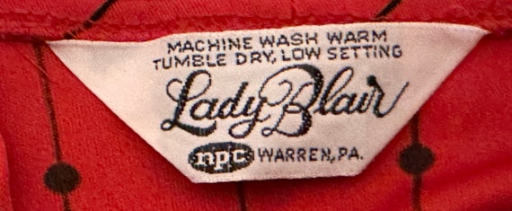 Vintage 1960’s LADY BLAIR Red Mini Shift Dress wi… - image 2