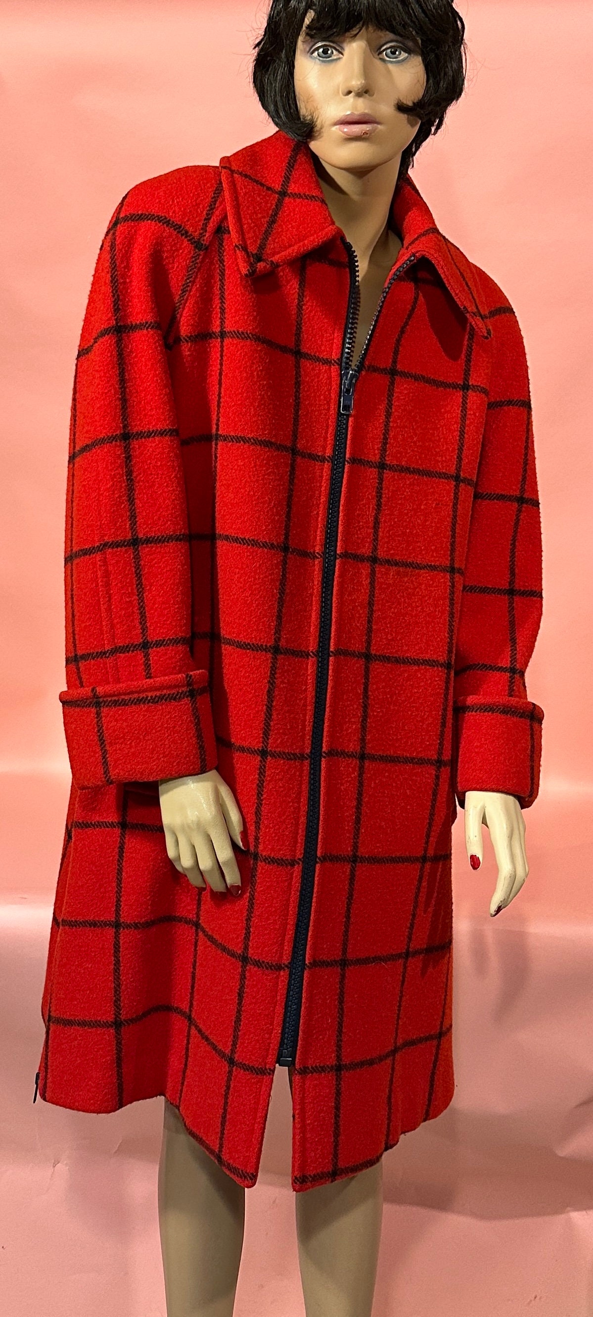 Red and Black Checkered Jacket