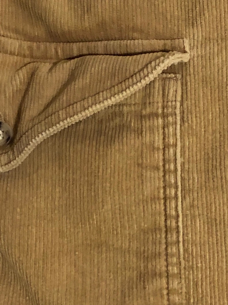 Vintage VAN HEUSEN TanBeige Men/'s XL Corduroy Buttondown Shirt-Front Pockets-1990/'s 2000/'s