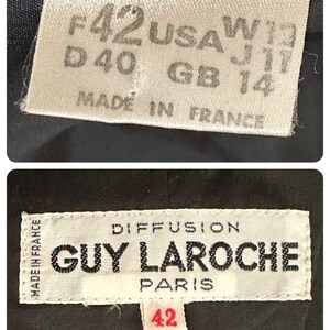 Cravate Homme Vintage Guy Laroche 100% Soie - Motif Géométrique Années 70, Large, Occasion