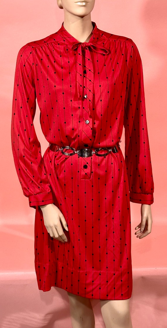 Vintage 1960’s LADY BLAIR Red Mini Shift Dress wi… - image 10