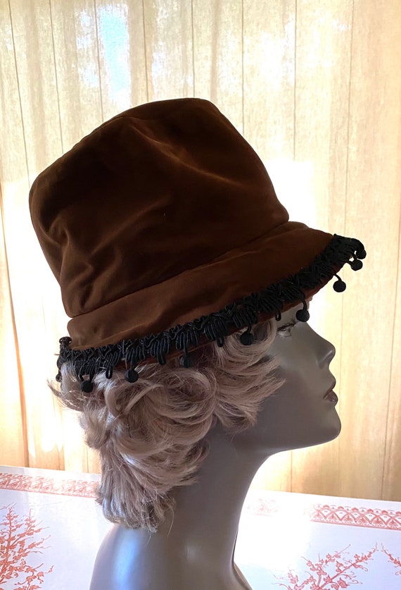 Vintage 1960’s MR. JOHN SOPHISTICATE Cloche Choco… - image 6