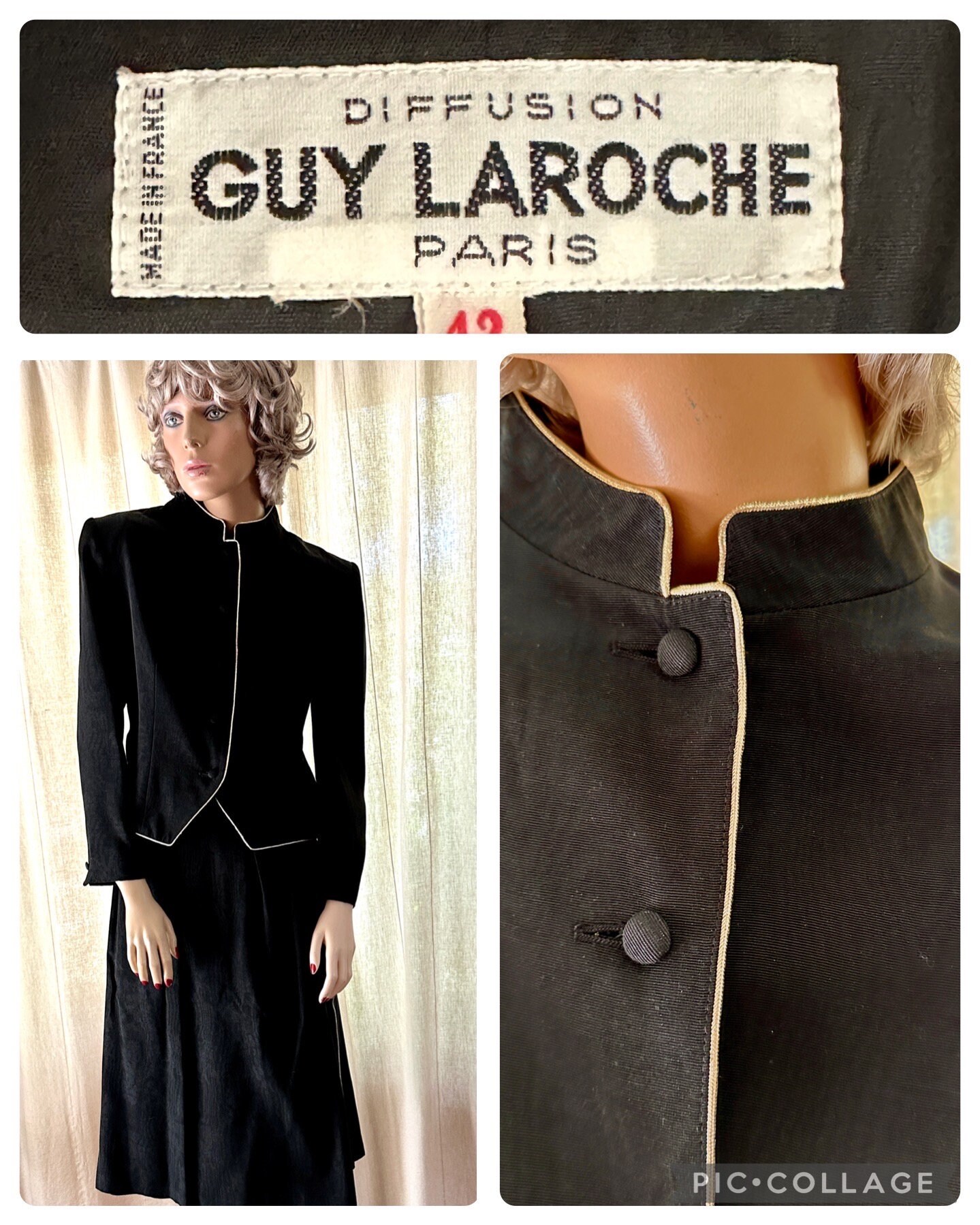 80's! Vintage Designer GUY LAROCHE DIFFUSION Women's Black 80's! Vintage Designer GUY LAROCHE DIFFUSION Women's Black