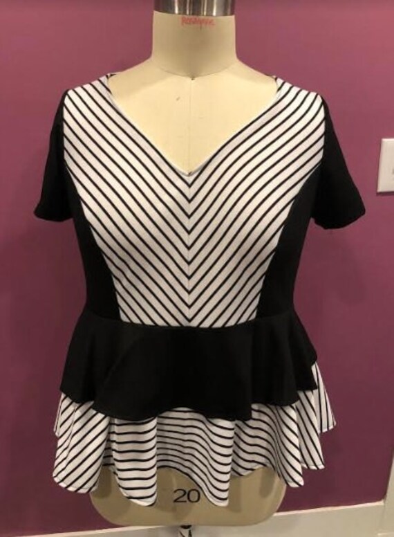 plus size white peplum