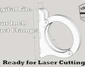 Four inch round duct brackets - Laser ready file for 1/4" or 6mm material