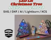LED Lit Christmas Tree - Files for Laser