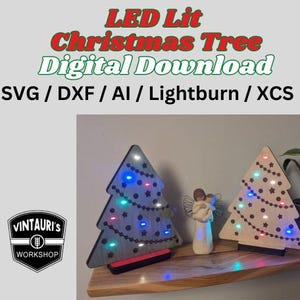 Sapin de Noël illuminé par LED - Limes pour laser