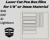 Laser Cut Pen Box Digital Files