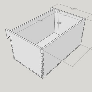 Laser Cut French Cleat Brackets and storage box Digital Files image 5