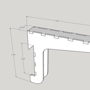 Laser Cut French Cleat Brackets and storage box Digital Files image 3