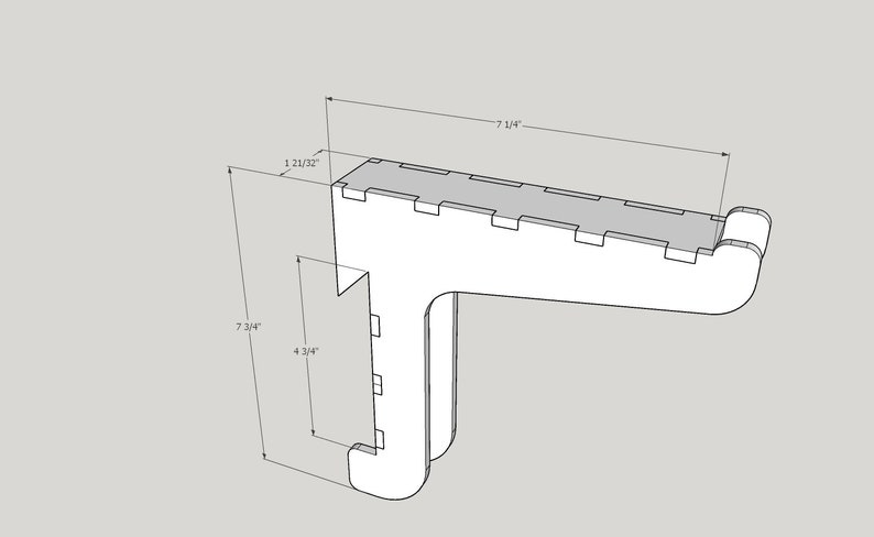 Laser Cut French Cleat Brackets and storage box Digital Files image 3