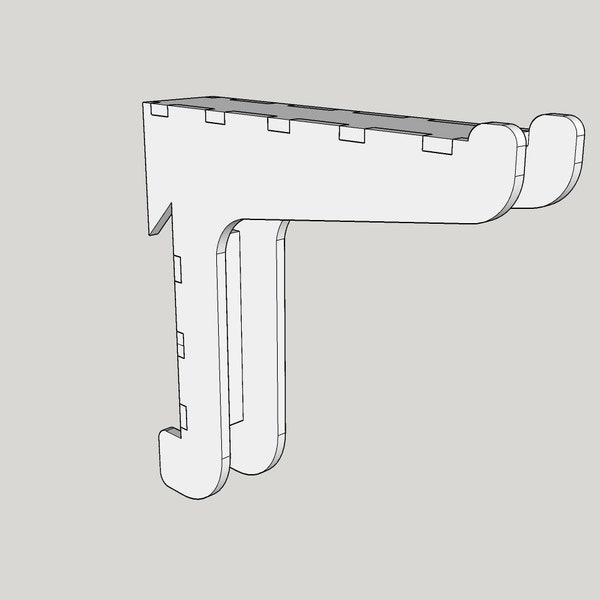 Laser Cut French Cleat Klammern und Aufbewahrungsbox - Digitale Dateien