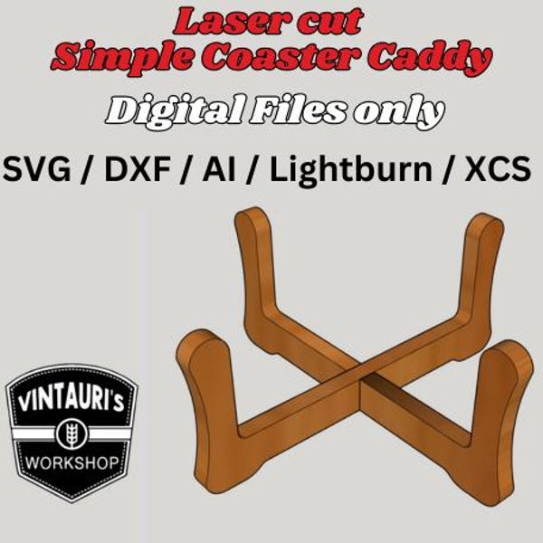 Digital Files for 4" Round or Square Coaster Caddy
