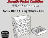 Acrylic Paint Caddy - Laser Ready Files