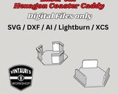 Hexagon Coaster Caddy Digital Files for Laser cutting