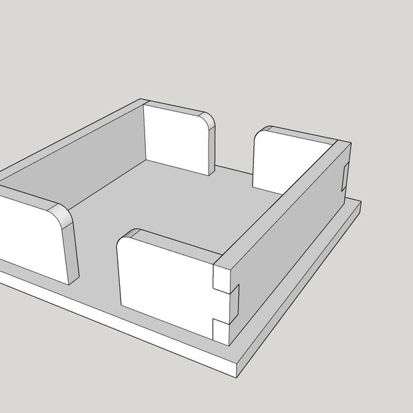 Caddy pour dessous de verre en ardoise de 10 cm (4 po.) découpé au laser (fichiers numériques)