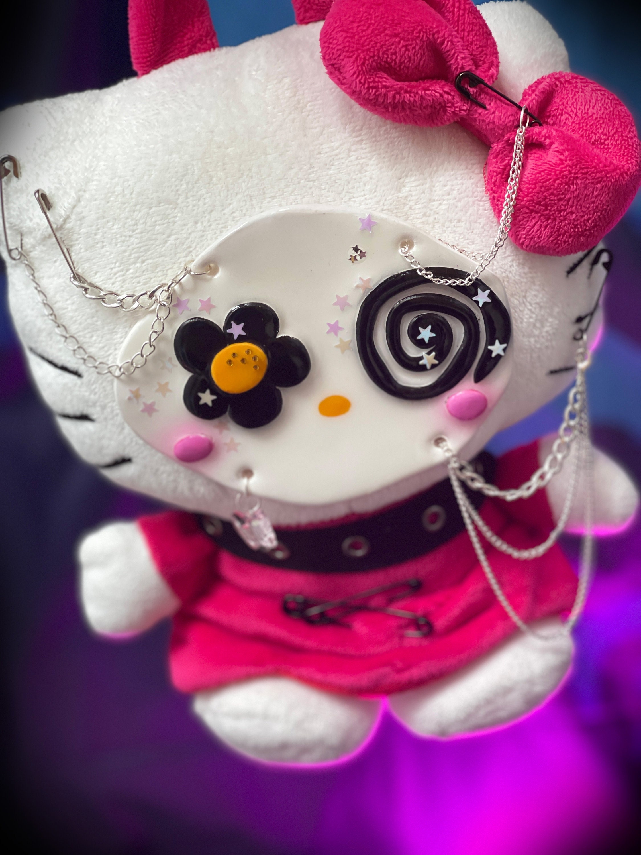 Kawaii Hello Kitty Plush Bag / Plushie With Clay Face - Etsy