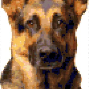 German shepard cross stitch pattern