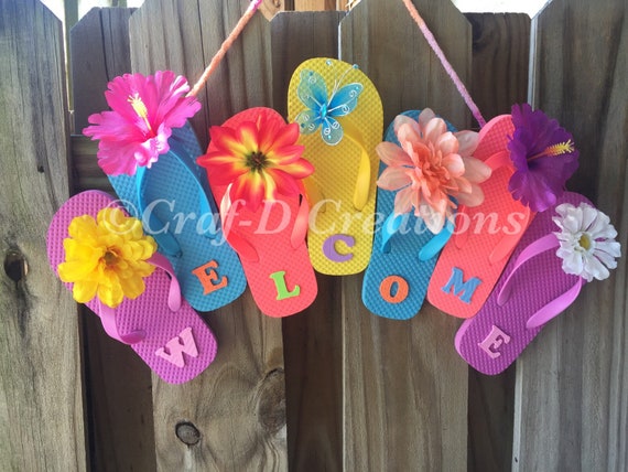 flip flop welcome wreath