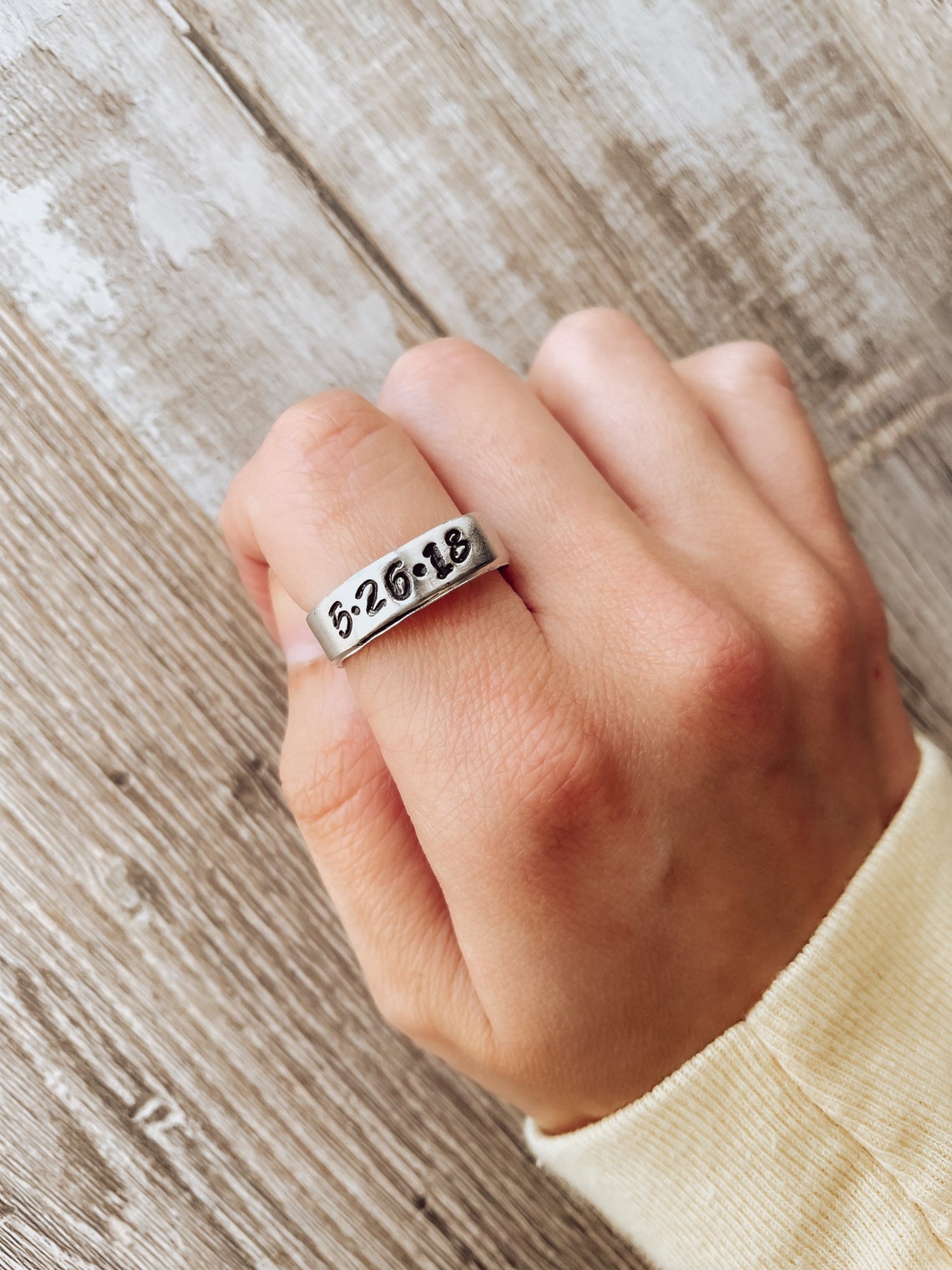 Custom DATE Ring Etsy