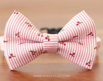 Mini Cherry Cat Bow Tie Collar