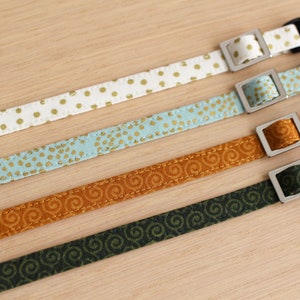 Christmas Cat Collar Happy times Gold Dot on Mint Cat Collar / Breakaway or Non-Breakaway / Holiday, Winter / Cat, Kitten, Small Dog image 3