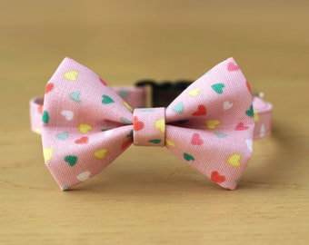 Valentine's Day Cat Bow Tie Collar – Candy Hearts