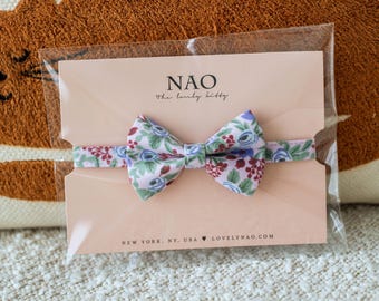 Rifle Paper Co® Bow Tie Cat Collar - "Rosa - Lilac" - Floral Cat Collar with Bow / Breakaway + Non-Breakaway / Spring / Cat,Kitten,Small Dog