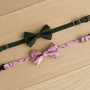 Halloween Cat Bow Tie Collar – Skulls & Bones image 4
