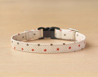 Cat Collar - "Americana" - Patriotic Cat Collar / Breakaway or Non-Breakaway / Independence Day, 4th of July, Stars / Cat, Kitten, Small Dog