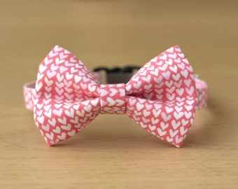 Valentine's Day Cat Bow Tie Collar – Valentine Hearts