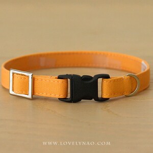 Cat Collar Solid Apricot Solid Orange Cat Collar / Breakaway or Non-Breakaway / Spring, Summer, Wedding / Cat, Kitten, Small Dog image 2