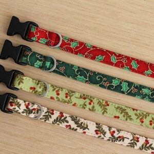 Christmas Cat Collar Winter Berry Botanical Berries Cat Collar / Breakaway or Non-Breakaway / Holiday, Winter / Cat, Kitten, Small Dog image 5