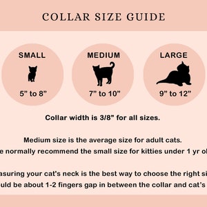 Cat Collar Solid Apricot Solid Orange Cat Collar / Breakaway or Non-Breakaway / Spring, Summer, Wedding / Cat, Kitten, Small Dog image 6