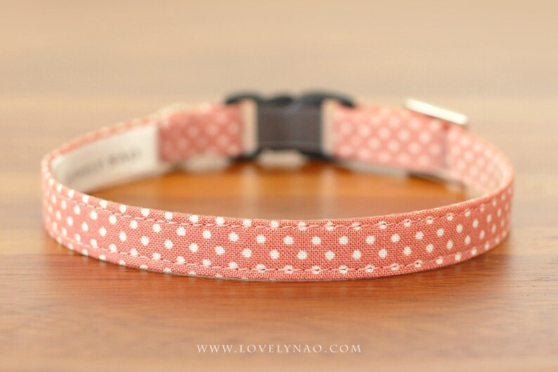 Lovely Dots Cat Collar Rose Pink Etsy