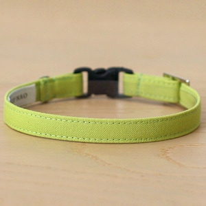Cat Collar - &quot;Solid - Pistachio&quot; - Solid Color Green Cat Collar / Breakaway or Non-Breakaway / Spring, Wedding / Cat, Kitten, Small Dog