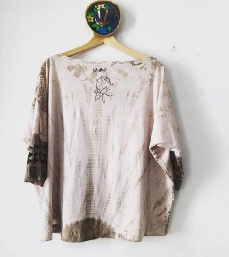 Power of the sun Handmade printscreen loose shirt