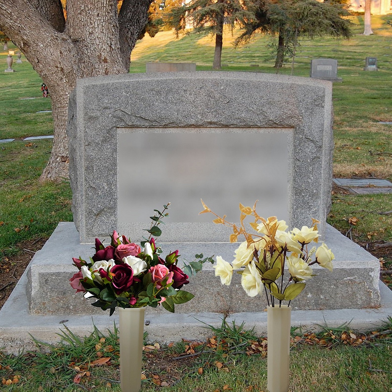 Last Long Cemetery Vases Memorial Flower Holder With Metal Etsy