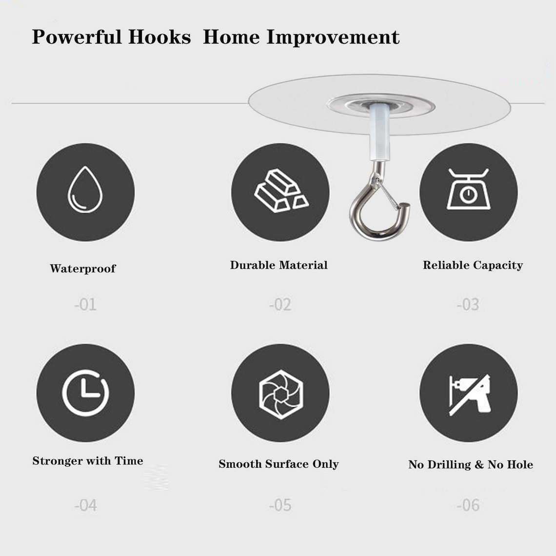 No Hole Adhesive Ceiling Hooks for Hanging Light Plantssticky Etsy