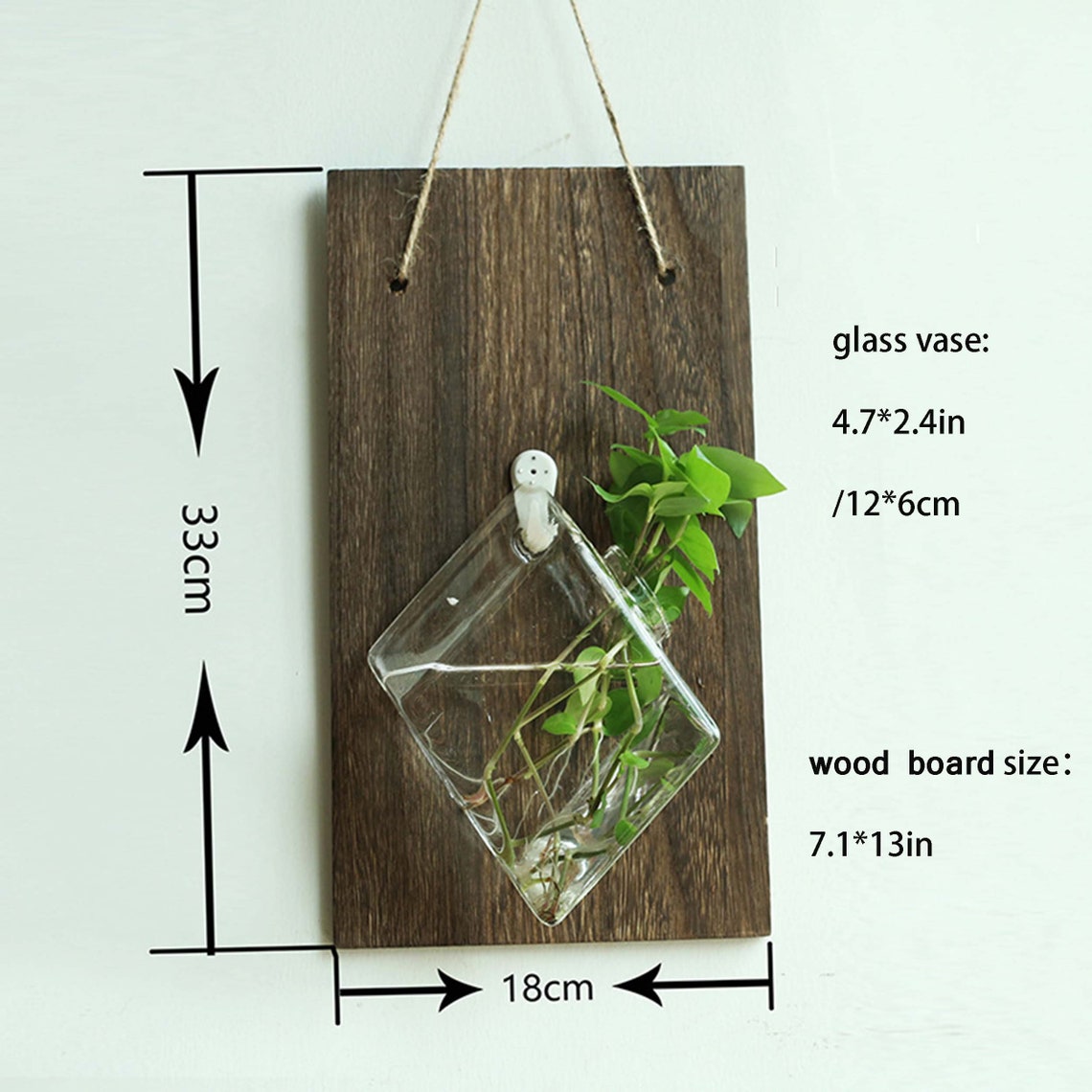 Wall Hanging Glass Planter Plant Terrarium Flower Bud Hanger Etsy