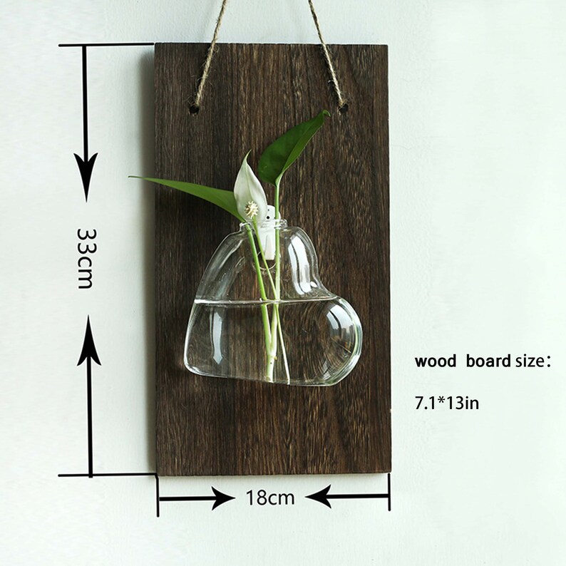 Wall Hanging Glass Planter Plant Terrarium Flower Bud Hanger Etsy