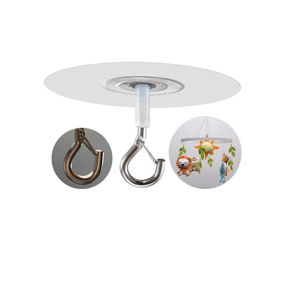 No Hole Adhesive Ceiling Hooks for Hanging Light Plants sticky Eye