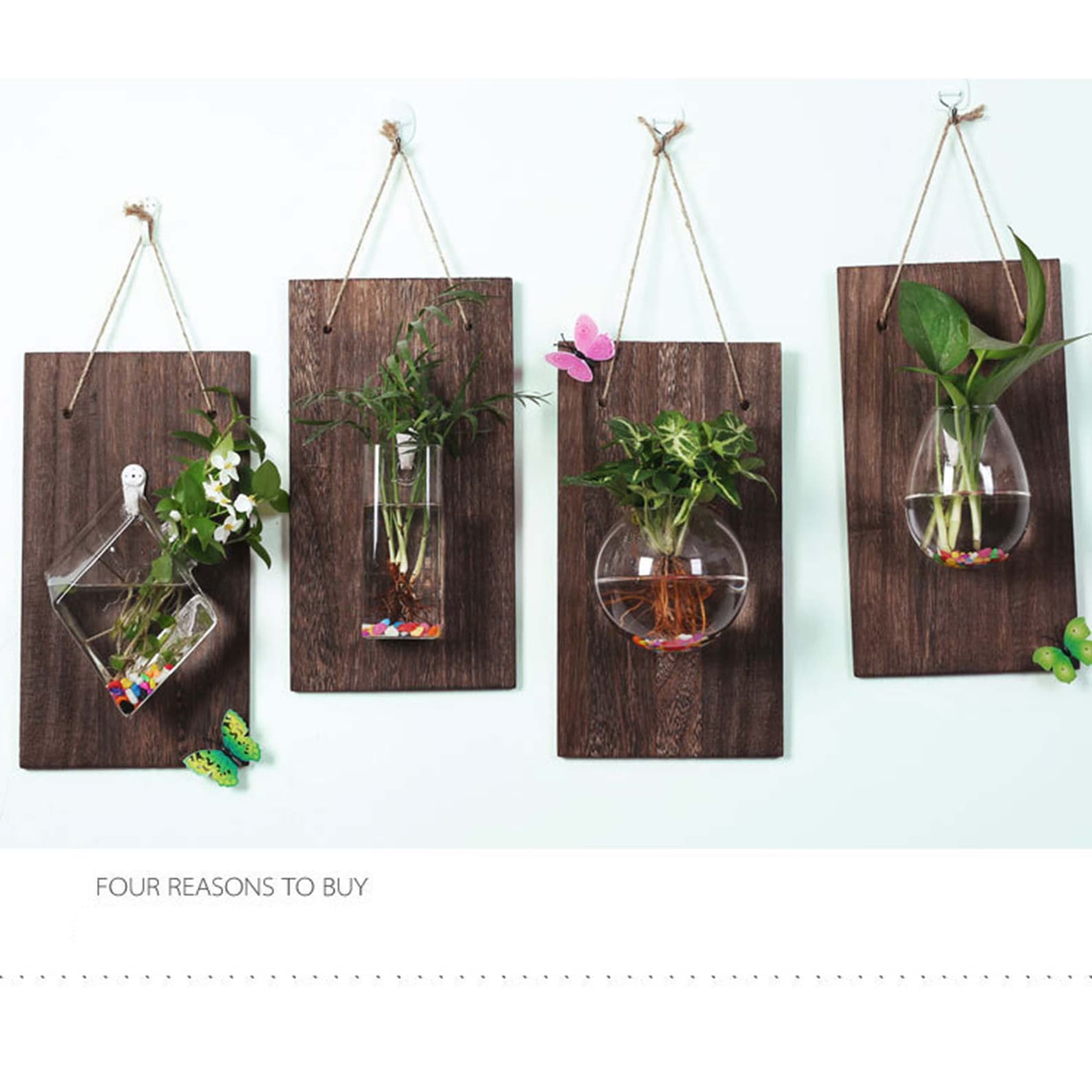 Wall Hanging Glass Planter Plant Terrarium Flower Bud Hanger Etsy