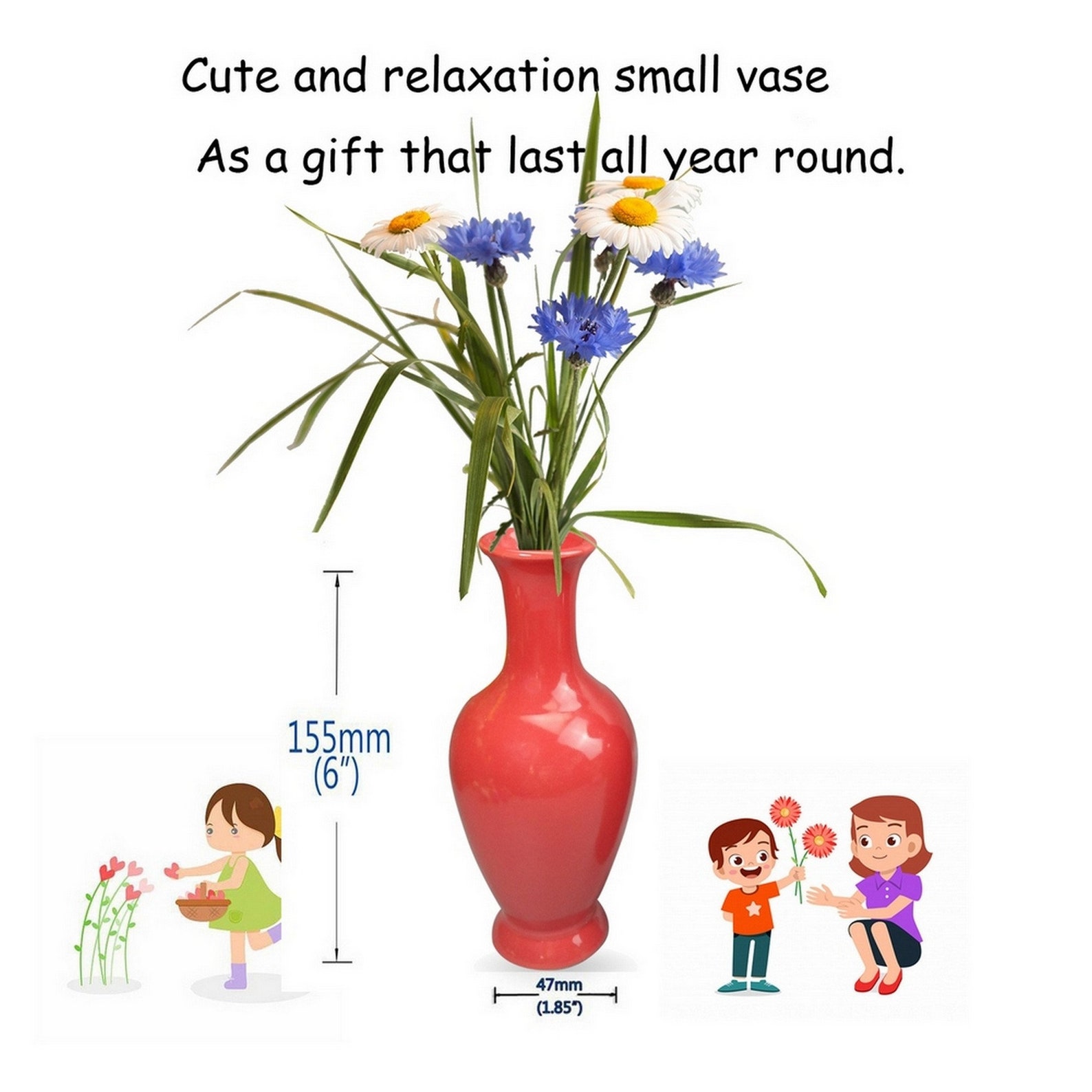 Small Cute Vasedecorative Ceramic Vases Unique Giftflower Etsy